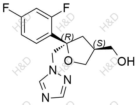 泊沙康唑雜質37,((3S,5R)-5-((1H-1,2,4-triazol-1-yl)methyl)-5-(2,4-difluorophenyl)tetrahydrofuran-3-yl)methanol