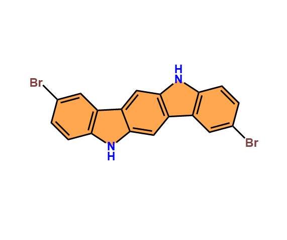 2,8-二溴-5,11-二氢吲哚并[3,2-B]咔唑,2,8-dibromo-5,11-dihydro indolo[3,2-b]carbazole