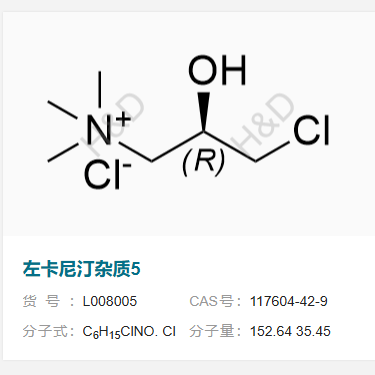 左卡尼汀雜質(zhì)5,(R)-3-chloro-2-hydroxy-N,N,N-trimethylpropan-1-aminium chloride