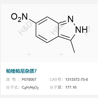 帕唑帕尼雜質7,3-methyl-6-nitro-2H-indazole