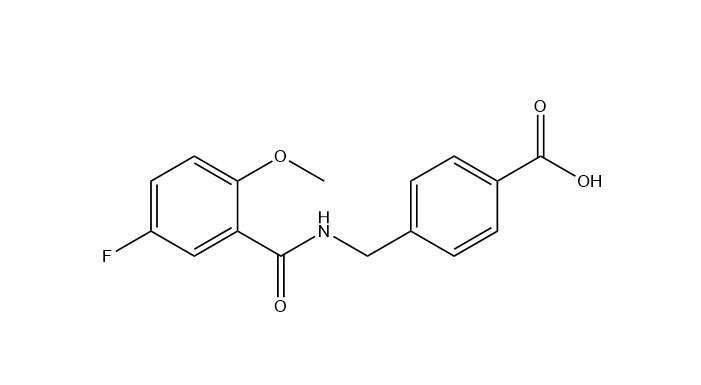 4-[[(5-氟-2-甲氧基苯甲?；?氨基]甲基]苯甲酸,4-[[(5-Fluoro-2-methoxybenzoyl)amino]methyl]benzoic acid