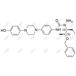 1-((2S,3S)-2-(benzyloxy)pentan-3-yl)-N-(4-(4-(4-hydroxyphenyl)piperazin-1-yl)phenyl)hydrazinecarboxamide	泊沙康唑杂质32	