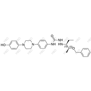 2-((2S,3S)-2-(benzyloxy)pentan-3-yl)-N-(4-(4-(4-hydroxyphenyl)piperazin-1-yl)phenyl)hydrazinecarboxamide	泊沙康唑杂质33	