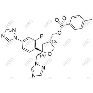 泊沙康唑雜質(zhì)34,((3S,5R)-5-((1H-1,2,4-triazol-1-yl)methyl)-5-(2-fluoro-4-(1H-1,2,4-triazol-1-yl)phenyl)tetrahydrofuran-3-yl)methyl 4-methylbenzenesulfonate