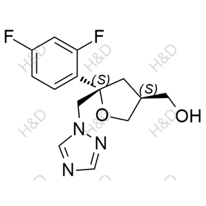 泊沙康唑雜質36,((3S,5S)-5-((1H-1,2,4-triazol-1-yl)methyl)-5-(2,4-difluorophenyl)tetrahydrofuran-3-yl)methanol