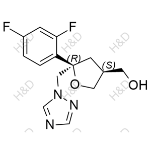 泊沙康唑雜質37,((3S,5R)-5-((1H-1,2,4-triazol-1-yl)methyl)-5-(2,4-difluorophenyl)tetrahydrofuran-3-yl)methanol