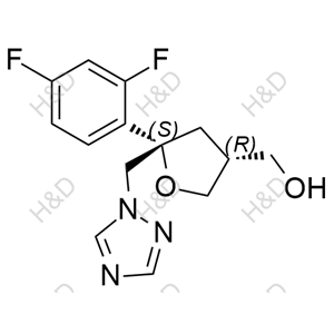 ((3R,5S)-5-((1H-1,2,4-triazol-1-yl)methyl)-5-(2,4-difluorophenyl)tetrahydrofuran-3-yl)methanol	泊沙康唑杂质38	