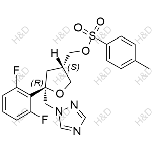 ((3S,5R)-5-((1H-1,2,4-triazol-1-yl)methyl)-5-(2,6-difluorophenyl)tetrahydrofuran-3-yl)methyl 4-methylbenzenesulfonate	泊沙康唑杂质76