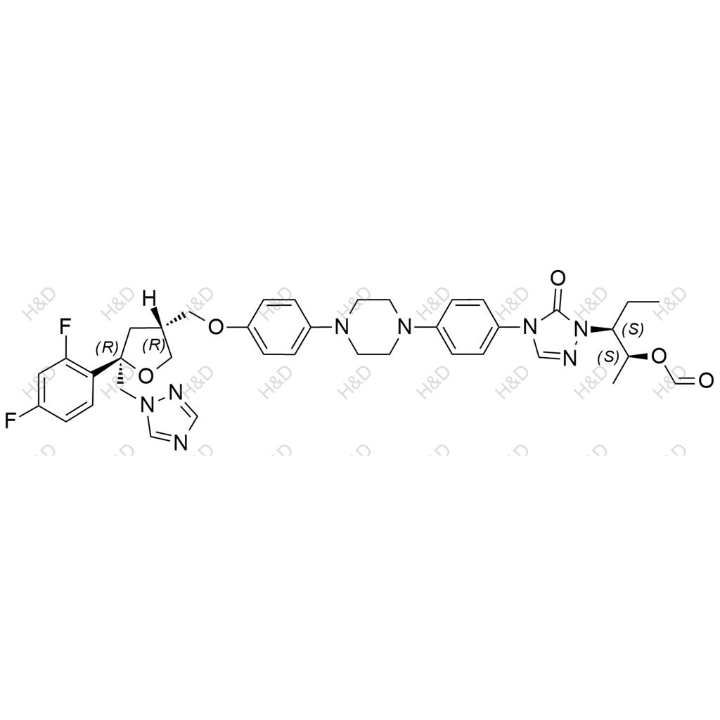 泊沙康唑雜質(zhì)78,(2S,3S)-3-(4-(4-(4-(4-(((3R,5R)-5-((1H-1,2,4-triazol-1-yl)methyl)-5-(2,4-difluorophenyl)tetrahydrofuran-3-yl)methoxy)phenyl)piperazin-1-yl)phenyl)-5-oxo-4,5-dihydro-1H-1,2,4-triazol-1-yl)pentan-2-yl formate