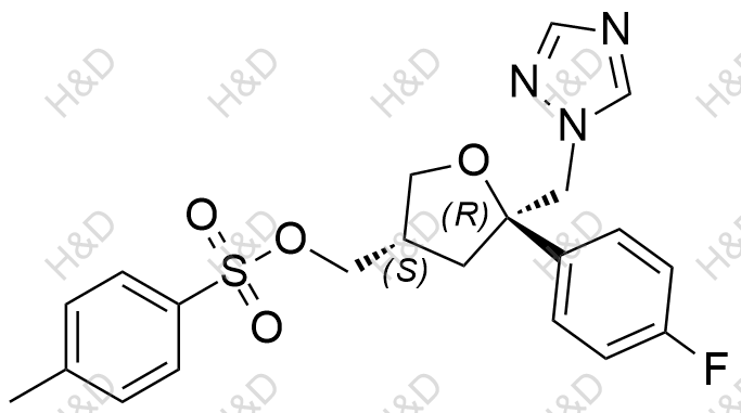 泊沙康唑雜質(zhì)94,((3S,5R)-5-((1H-1,2,4-triazol-1-yl)methyl)-5-(4-fluorophenyl)tetrahydrofuran-3-yl)methyl 4-methylbenzenesulfonate