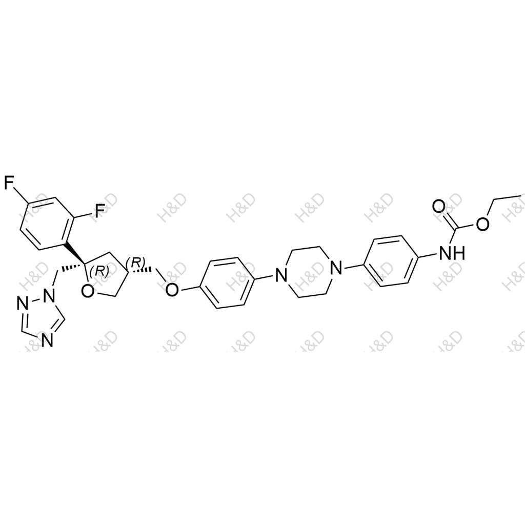 泊沙康唑雜質(zhì)100,ethyl (4-(4-(4-(((3R,5R)-5-((1H-1,2,4-triazol-1-yl)methyl)-5-(2,4-difluorophenyl)tetrahydrofuran-3-yl)methoxy)phenyl)piperazin-1-yl)phenyl)carbamate