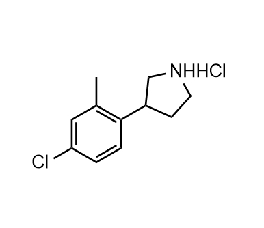 3-（4-氯-2-甲基苯基）吡咯烷鹽酸鹽,3- (4-chloro-2-methylphenyl) pyrrolidine hydrochloride