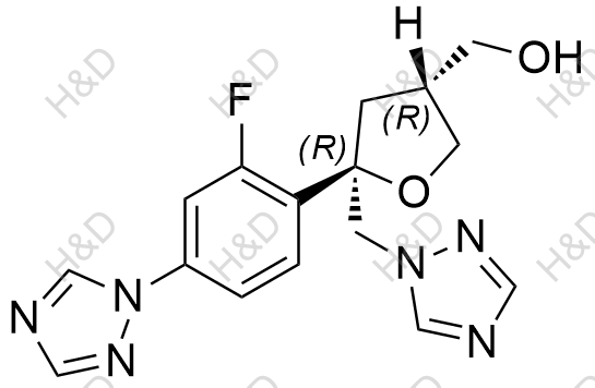 泊沙康唑雜質(zhì)103,((3R,5R)-5-((1H-1,2,4-triazol-1-yl)methyl)-5-(2-fluoro-4-(1H-1,2,4-triazol-1-yl)phenyl)tetrahydrofuran-3-yl)methanol