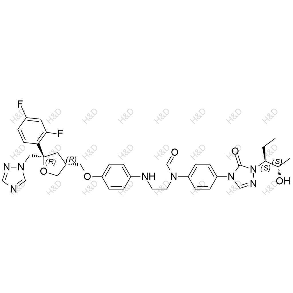 泊沙康唑雜質(zhì)106,N-(2-((4-(((3R,5R)-5-((1H-1,2,4-triazol-1-yl)methyl)-5-(2,4-difluorophenyl)tetrahydrofuran-3-yl)methoxy)phenyl)amino)ethyl)-N-(4-(1-((2S,3S)-2-hydroxypentan-3-yl)-5-oxo-1H-1,2,4-triazol-4(5H)-yl)phenyl)formamide