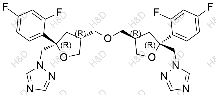 泊沙康唑雜質(zhì)138,1,1'-(((2R,2'R,4R,4'R)-4,4'-(oxybis(methylene))bis(2-(2,4-difluorophenyl)tetrahydrofuran-4,2-diyl))bis(methylene))bis(1H-1,2,4-triazole)