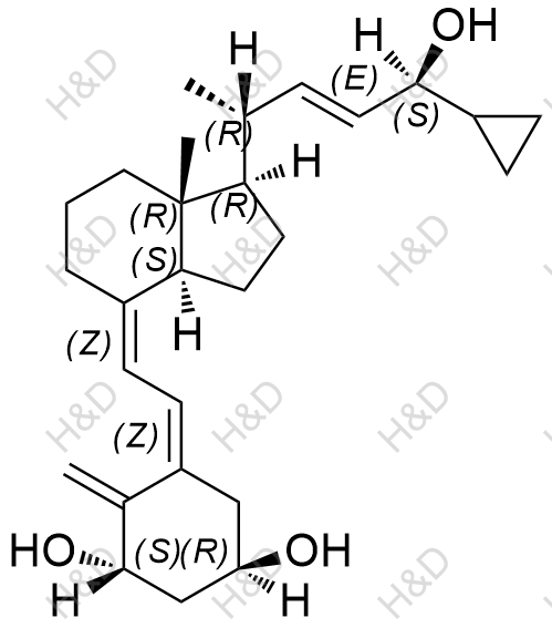 卡泊三醇EP杂质B,(1R,3S,Z)-5-((Z)-2-((1R,3aS,7aR)-1-((2R,5S,E)-5-cyclopropyl-5-hydroxypent-3-en-2-yl)-7a-methylhexahydro-1H-inden-4(2H)-ylidene)ethylidene)-4-methylenecyclohexane-1,3-diol