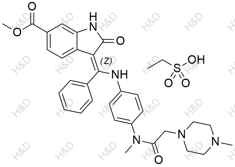 尼達(dá)尼布(乙磺酸鹽),Nintedanib(Ethanesulfonate)