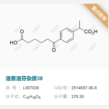 洛索洛芬鈉雜質(zhì)38,6-(4-(1-carboxyethyl)phenyl)-6-oxohexanoic acid