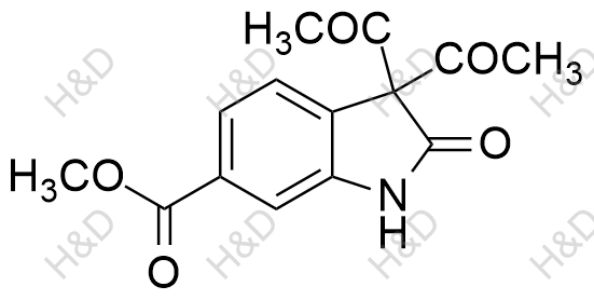 尼達(dá)尼布雜質(zhì)36,methyl 3,3-diacetyl-2-oxoindoline-6-carboxylate