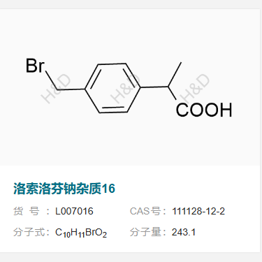 洛索洛芬鈉雜質(zhì)16,2-(4-(bromomethyl)phenyl)propanoic acid