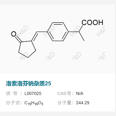 洛索洛芬鈉雜質(zhì)25,(E)-2-(4-((2-oxocyclopentylidene)methyl)phenyl)propanoic acid