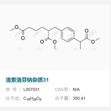 洛索洛芬鈉雜質(zhì)31,dimethyl 2-(4-(1-methoxy-1-oxopropan-2-yl)benzyl)hexanedioate