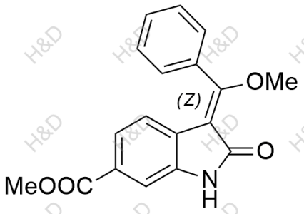 尼達(dá)尼布雜質(zhì)51,(Z)-methyl 3-(methoxy(phenyl)methylene)-2-oxoindoline-6-carboxylate