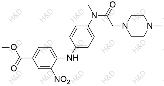 尼達(dá)尼布雜質(zhì)58,methyl 4-((4-(N-methyl-2-(4-methylpiperazin-1-yl)acetamido)phenyl)amino)-3-nitrobenzoate