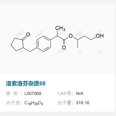 洛索洛芬雜質(zhì)68,4-hydroxybutan-2-yl 2-(4-((2-oxocyclopentyl)methyl)phenyl)propanoate