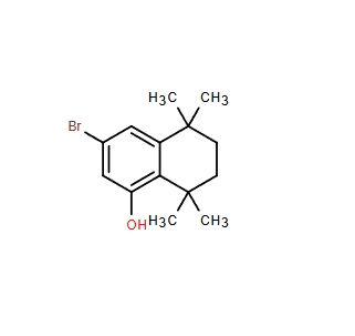 3-溴-5,5,8,8-四甲基-5,6,7,8-四氫萘-1-醇,3-bromo-5,5,8,8-tetramethyl-5,6,7,8-tetrahydronaphthalen-1-ol