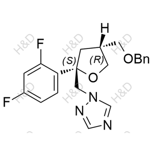 泊沙康唑雜質(zhì)82,1-(((2S,4R)-4-((benzyloxy)methyl)-2-(2,4-difluorophenyl)tetrahydrofuran-2-yl)methyl)-1H-1,2,4-triazole