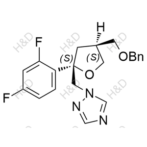 1-(((2S,4S)-4-((benzyloxy)methyl)-2-(2,4-difluorophenyl)tetrahydrofuran-2-yl)methyl)-1H-1,2,4-triazole	泊沙康唑杂质83	