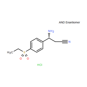 （R） -3-氨基-3-（4-（乙基磺?；┍交┍纣}酸鹽,(R)-3-amino-3-(4-(ethylsulfonyl)phenyl)propanenitrile hydrochloride