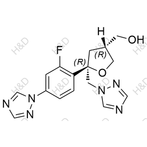 泊沙康唑雜質(zhì)103,((3R,5R)-5-((1H-1,2,4-triazol-1-yl)methyl)-5-(2-fluoro-4-(1H-1,2,4-triazol-1-yl)phenyl)tetrahydrofuran-3-yl)methanol