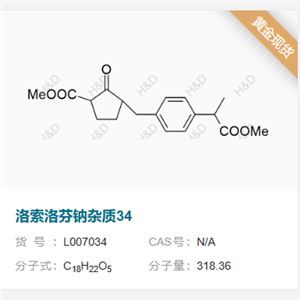 洛索洛芬鈉雜質(zhì)34,methyl 3-(4-(1-methoxy-1-oxopropan-2-yl)benzyl)-2-oxocyclopentanecarboxylate