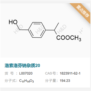 洛索洛芬鈉雜質(zhì)20,methyl 2-(4-(hydroxymethyl)phenyl)propanoate