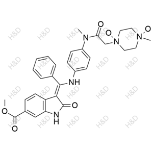 (Z)-1-(2-((4-(((6-(methoxycarbonyl)-2-oxoindolin-3-ylidene)(phenyl)methyl)amino)phenyl)(methyl)amino)-2-oxoethyl)-4-methylpiperazine 1,4-dioxide	尼达尼布杂质48	