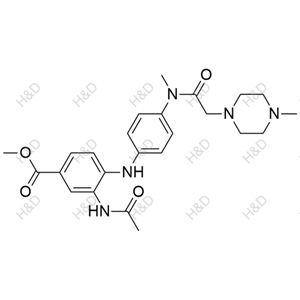 methyl 3-acetamido-4-((4-(N-methyl-2-(4-methylpiperazin-1-yl)acetamido)phenyl)amino)benzoate	尼达尼布杂质59	