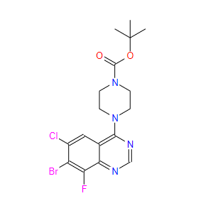 1588-A4,tert-butyl 4-(7-bromo-6-chloro-8-fluoroquinazolin-4-yl)piperazine-1-carboxylate