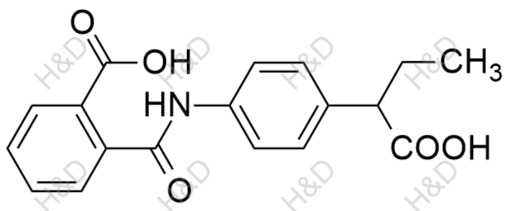 吲哚布芬雜質(zhì) 22,2-((4-(1-carboxypropyl)phenyl)carbamoyl)benzoic acid