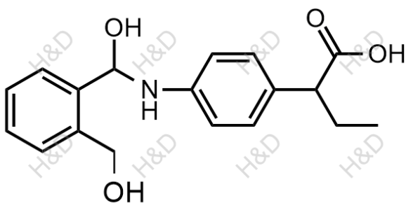 吲哚布芬雜質(zhì)45,2-(4-((hydroxy(2-(hydroxymethyl)phenyl)methyl)amino)phenyl)butanoic acid