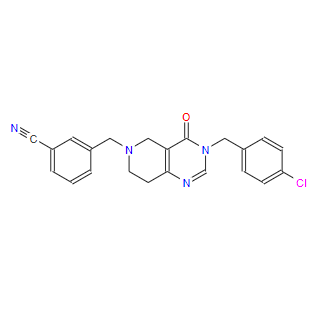 TR-107,3-[[3-[(4-Chlorophenyl)methyl]-3,5,7,8-tetrahydro-4-oxopyrido[4,3-d]pyrimidin-6(4H)-yl]methyl]benzonitrile