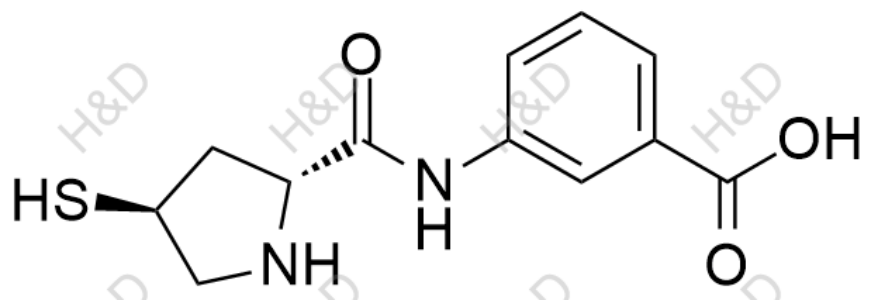 厄他培南側(cè)鏈異構(gòu)體2,3-((2R,4S)-4-mercaptopyrrolidine-2-carboxamido)benzoic acid