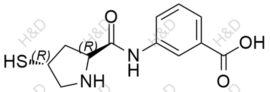 厄他培南側(cè)鏈異構(gòu)體3,3-((2R,4R)-4-mercaptopyrrolidine-2-carboxamido)benzoic acid