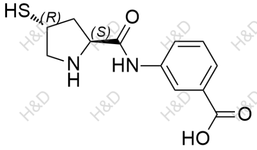 厄他培南側(cè)鏈雜質(zhì)12,3-((2S,4R)-4-mercaptopyrrolidine-2-carboxamido)benzoic acid