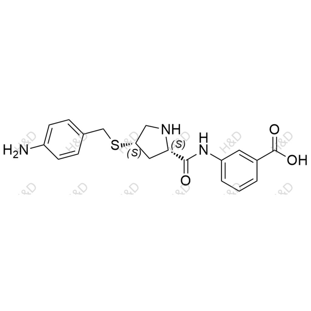 厄他培南杂质30,3-((2S,4S)-4-((4-aminobenzyl)thio)pyrrolidine-2-carboxamido)benzoic acid