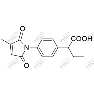 吲哚布芬雜質(zhì) 21,2-(4-(3-methyl-2,5-dioxo-2,5-dihydro-1H-pyrrol-1-yl)phenyl)butanoic acid