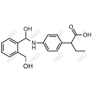 吲哚布芬雜質(zhì)45,2-(4-((hydroxy(2-(hydroxymethyl)phenyl)methyl)amino)phenyl)butanoic acid