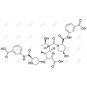 厄他培南雜質(zhì)8,(2R,3S)-2-((2R,3R)-1-((2R,4R)-2-((3-carboxyphenyl)carbamoyl)-4-mercaptopyrrolidin-1-yl)-3-hydroxy-1-oxobutan-2-yl)-4-(((3R,5R)-5-((3-carboxyphenyl)carbamoyl)pyrrolidin-3-yl)thio)-3-methyl-3,4-dihydro-2H-pyrrole-5-carboxylic acid