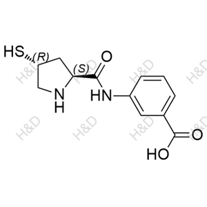 厄他培南側(cè)鏈雜質(zhì)12,3-((2S,4R)-4-mercaptopyrrolidine-2-carboxamido)benzoic acid